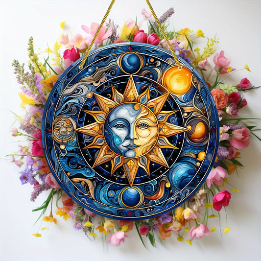 1pc Yin Yang Sun And Moon Light Catcher, Circle Sign, Witchcraft Sign,