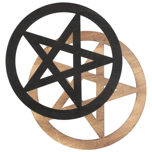 2 Pcs Pentagon Plates Wiccan Pagan Sea Pentagram Decoration Modern Dec