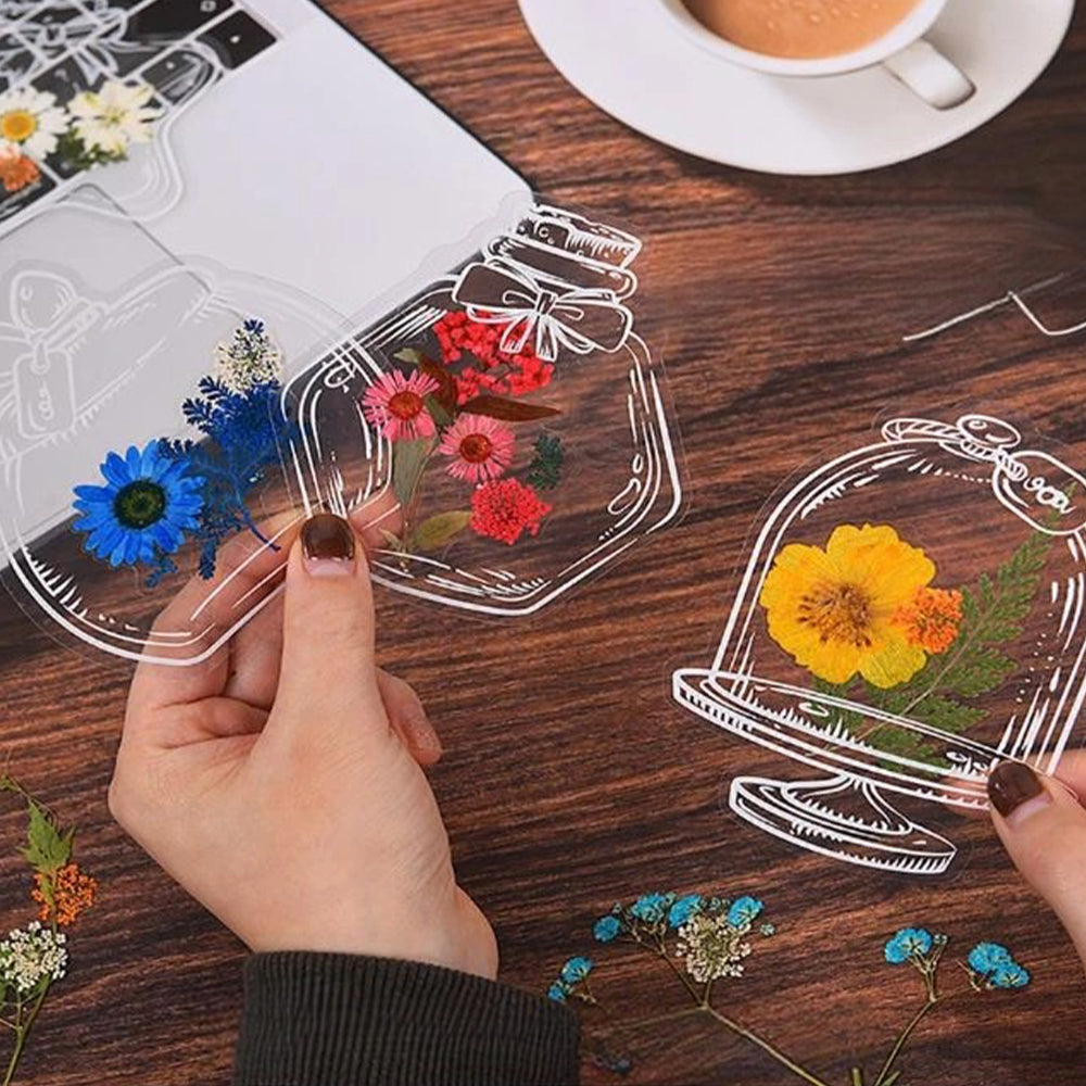 20pcs Handmade Transparent Dried Flower Bookmark_18