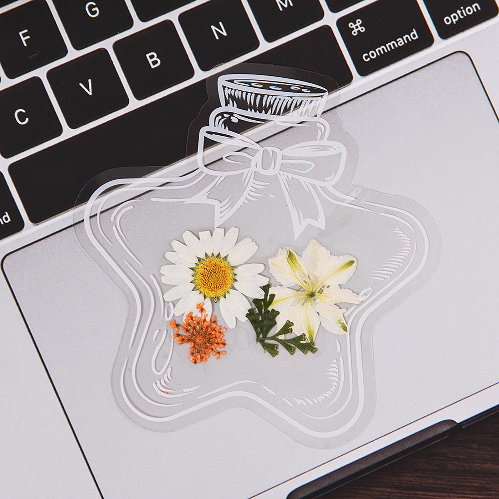 20pcs Handmade Transparent Dried Flower Bookmark_3