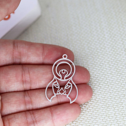 3Pcs Stainless Steel Egyptian Goddess Pendant Sun God Atum or Re Charm