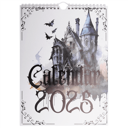 Witchy Goth 2025 Calendar Digital Pagan 2025 Monthly Planner Letter Si