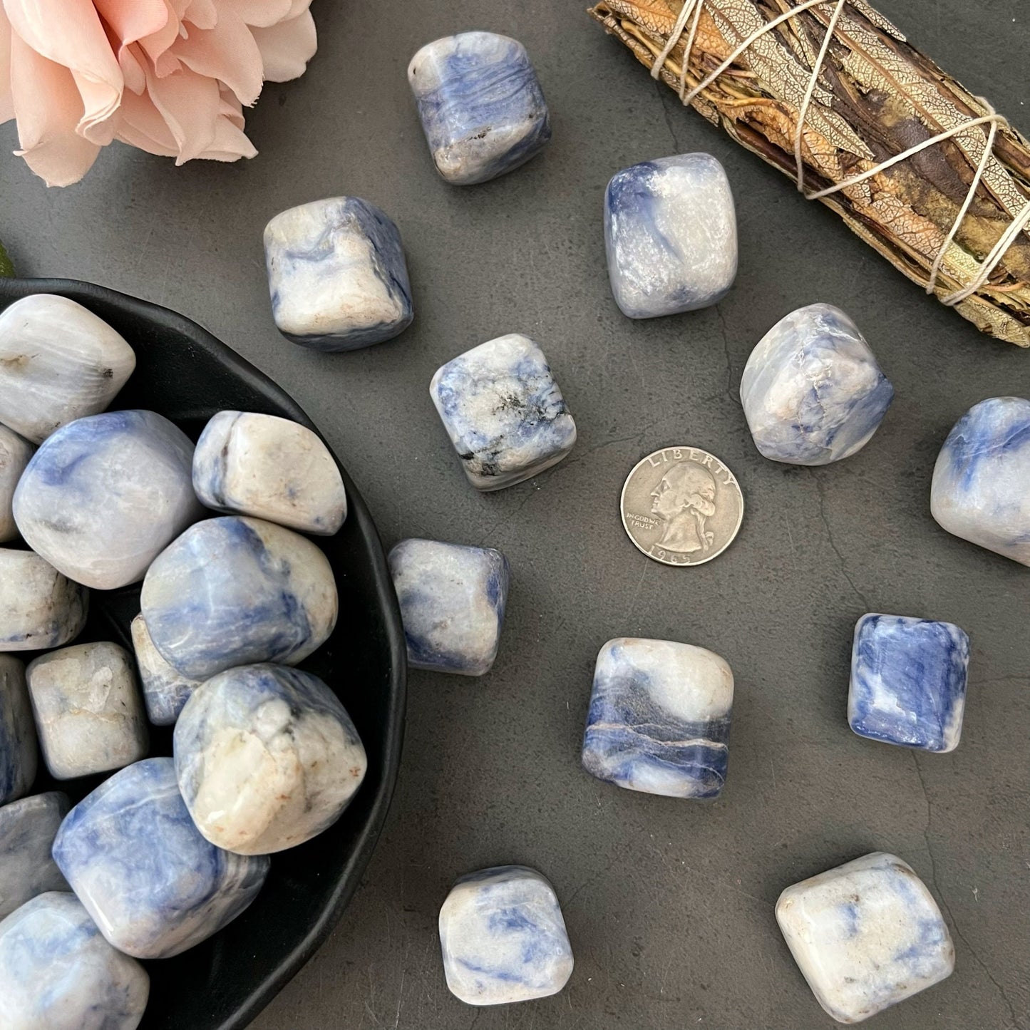 Afghanite Crystal | Polished Afghanite Tumbled Stones | Shop Metaphysical Crystals for Crown, Third Eye Chakra