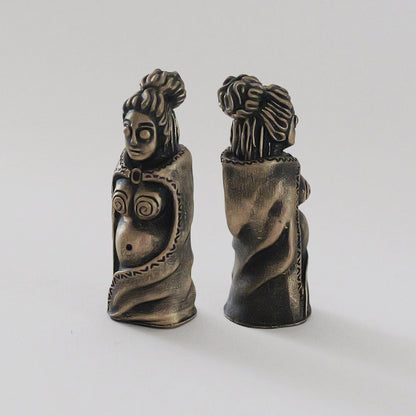 Odin Chess Pieces - Bronze Viking Jewelry Chess - Pagan Heathen Deity Norse Mythology - Handmade